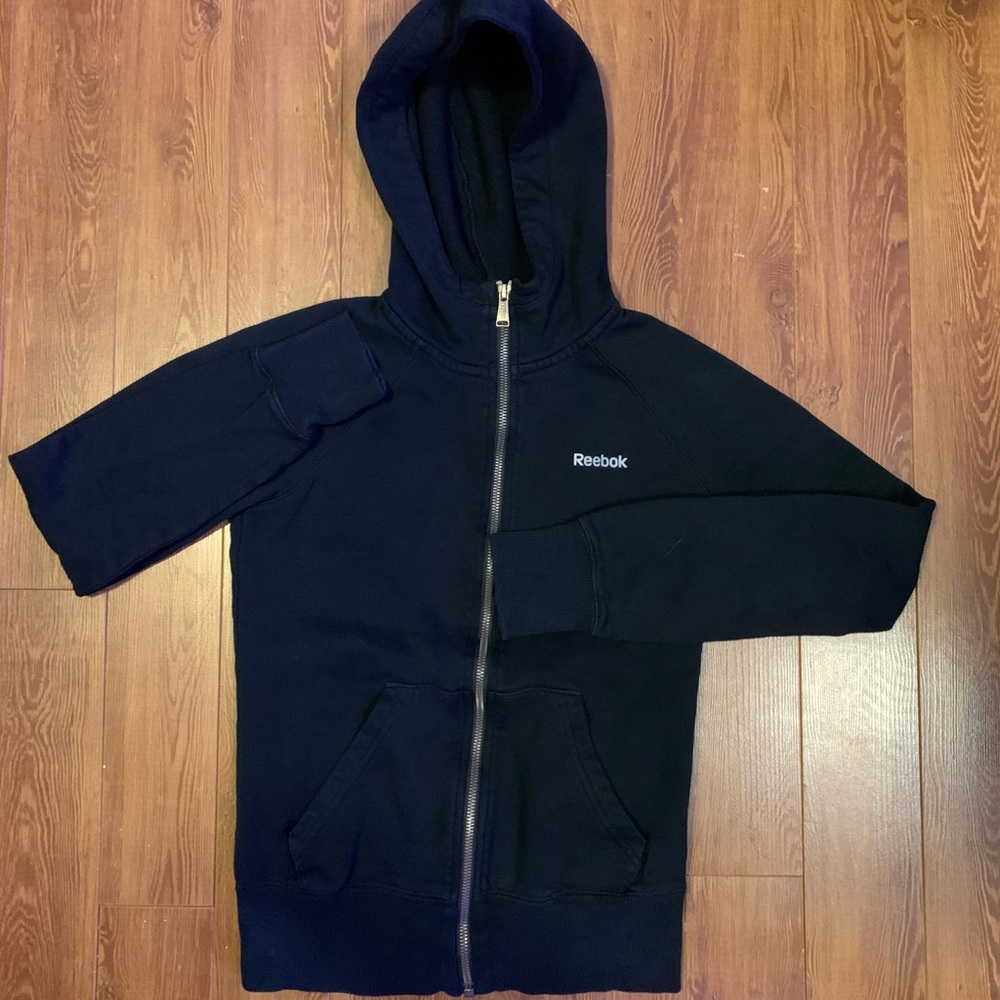 🦋3 for $20🦋 Black Reebok Zip Up Hoodie- XS
